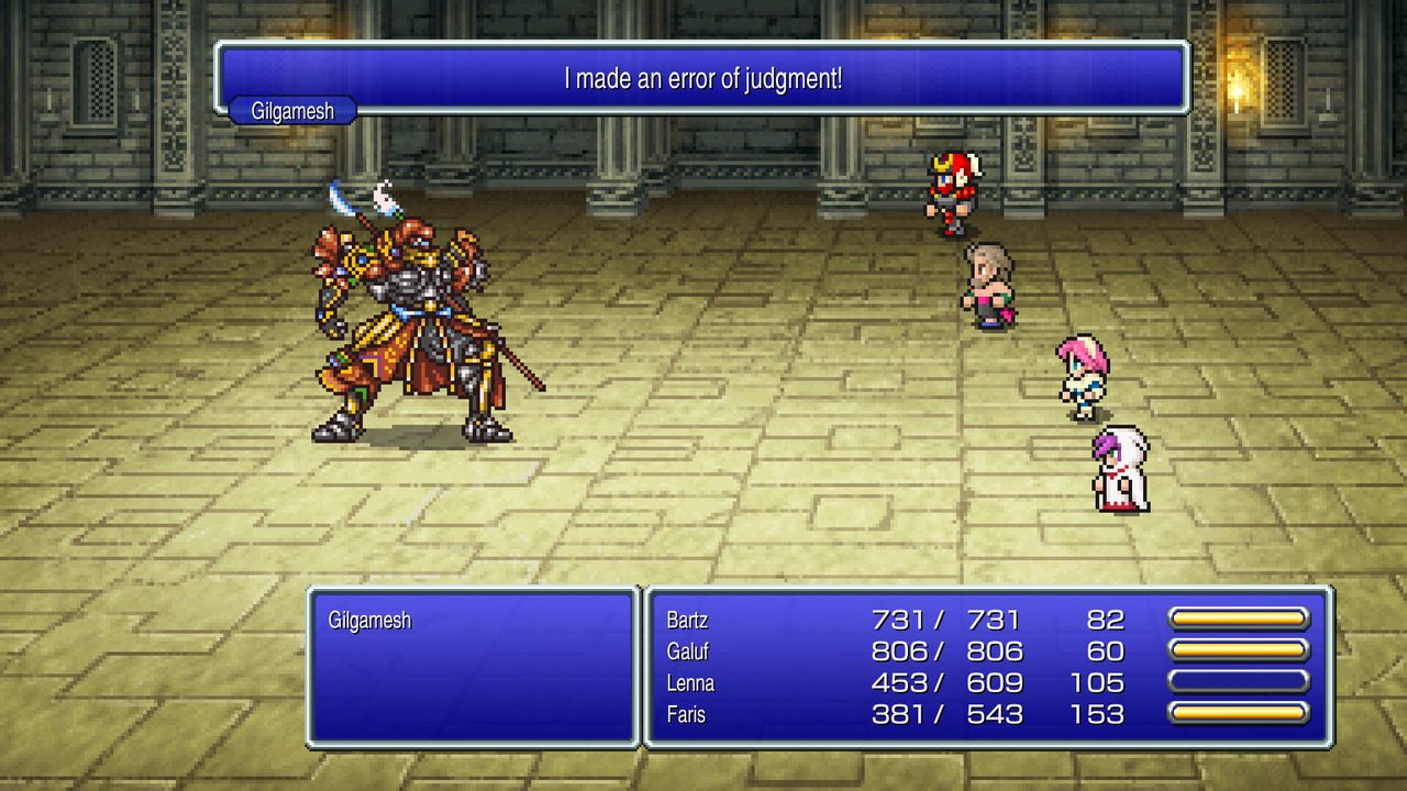 Trận đấu với Gilgamesh trên Cầu Lớn trong Final Fantasy V