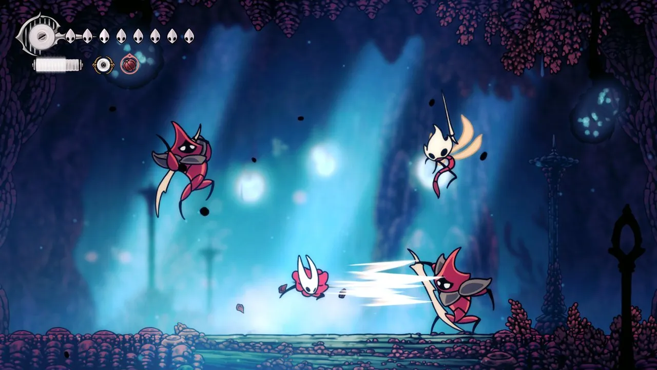 Hornet dueling the Citadel's fencers in a green hall