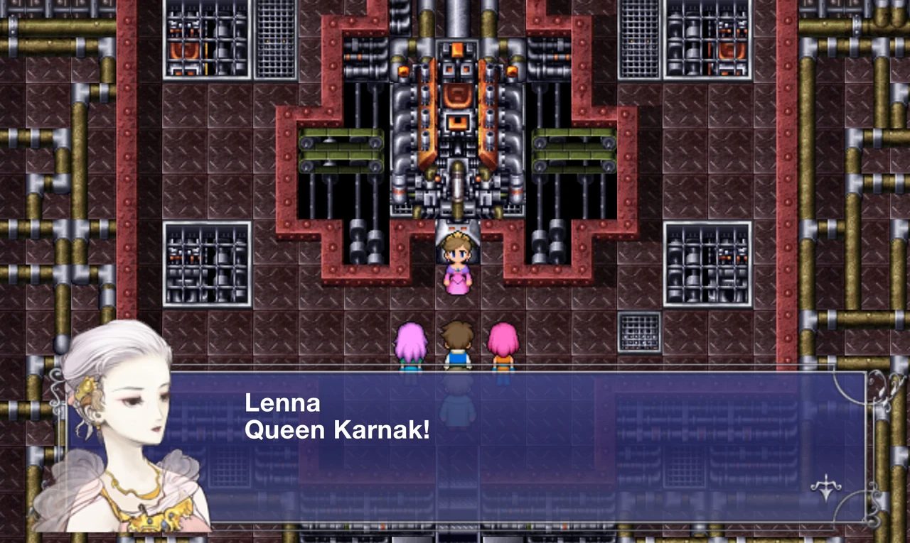 Lenna đối mặt Nữ hoàng Karnak bị thao túng trong Final Fantasy V
