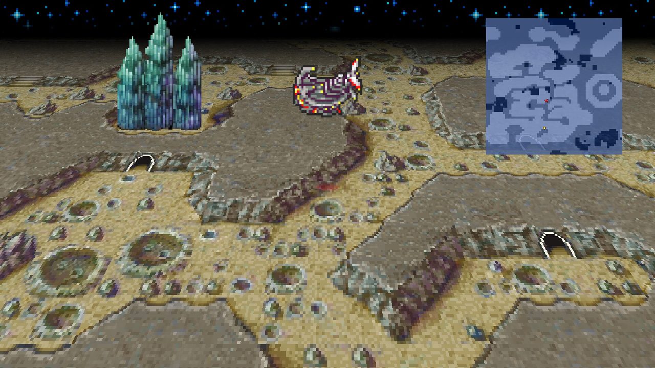 Cung điện Pha lê trên bề mặt Mặt Trăng trong Final Fantasy IV bản Pixel Remaster
