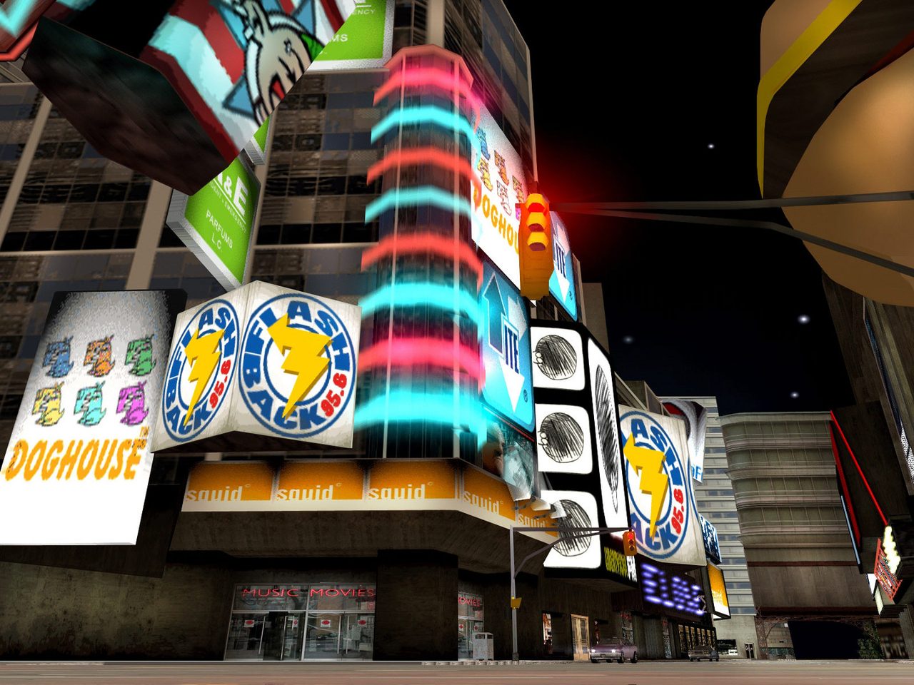 Khu phố đèn neon ở Staunton Island, Liberty City trong GTA III