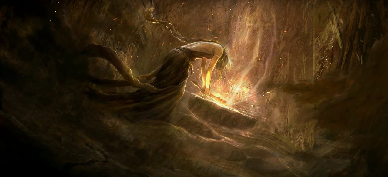 Marika đập vỡ Elden Ring trong sự kiện The Shattering