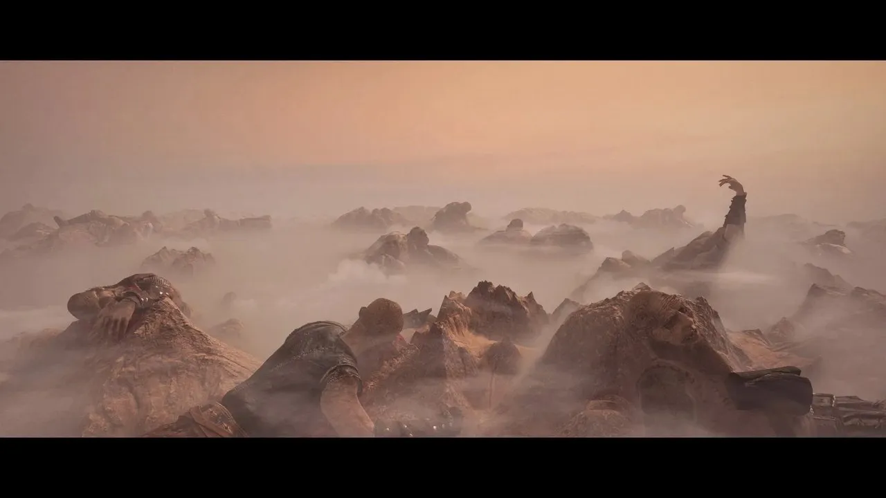 Desolate Jötunheim, land of the dead giants in God of War