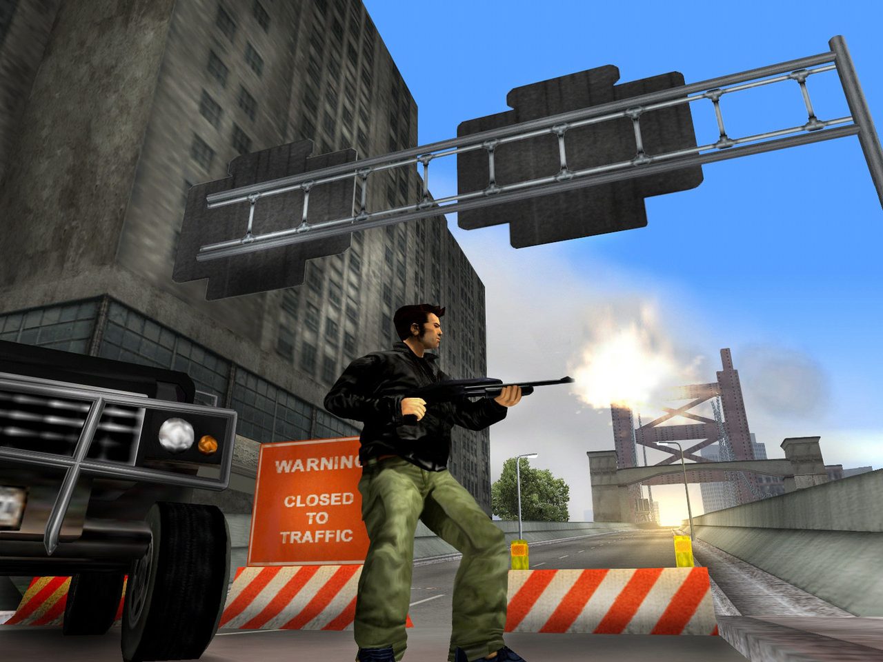 Claude trong khu Portland của Liberty City trong GTA III