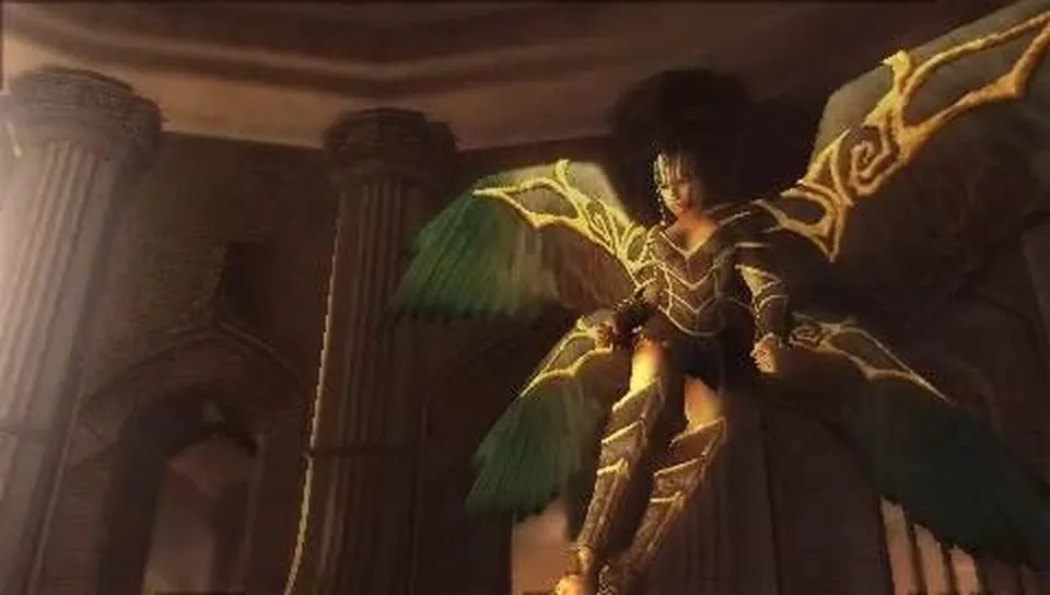 Persephone in her winged battle form in the Underworld