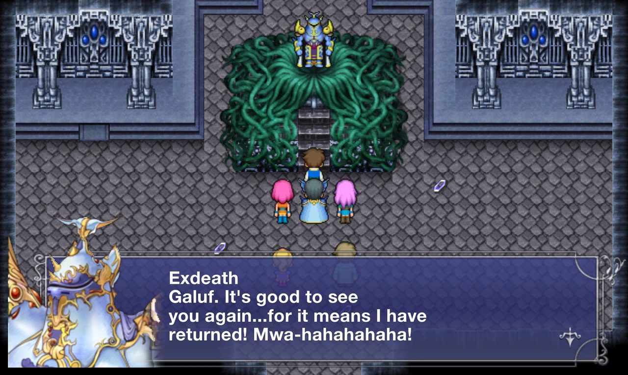 Exdeath chờ sẵn nhóm trong lâu đài của hắn ở Final Fantasy V