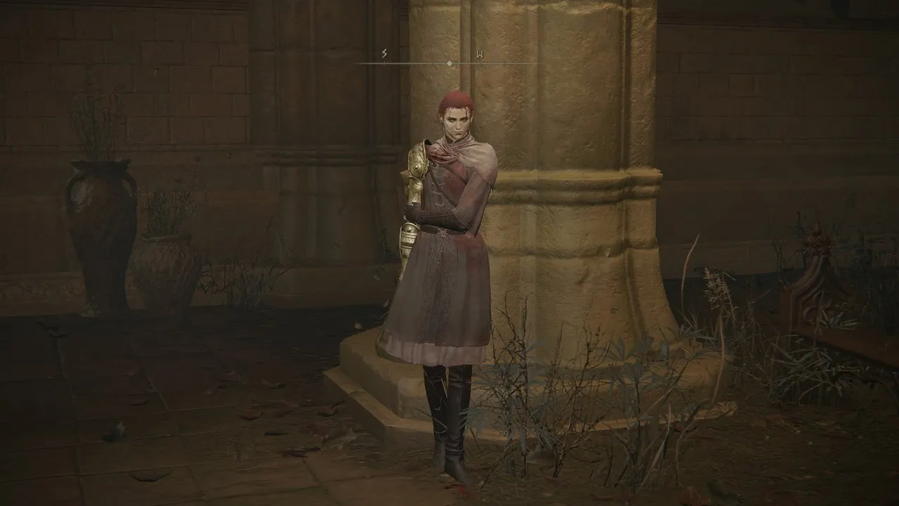 Millicent standing in the prayer room at the Haligtree