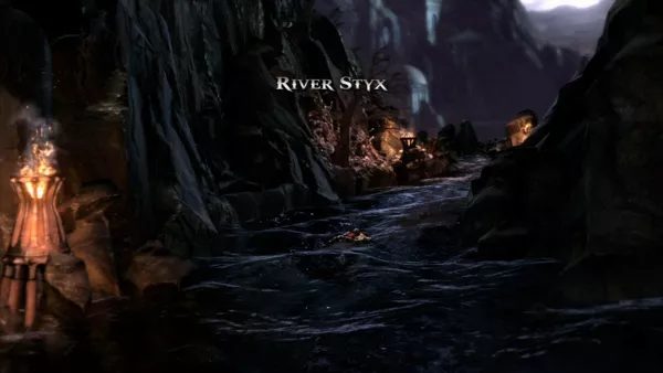 Dòng sông Styx tối tăm trong Âm phủ ở God of War III