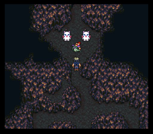 Locke cùng các Moogle trong mỏ Narshe, Final Fantasy VI